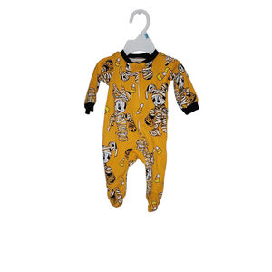 Baby Disney Newborn Halloween Mickey Minnie Mummy Pajamas Orange Black